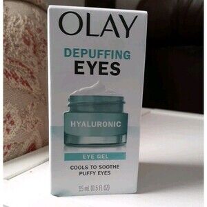 Olay Depuffing Eyes  Eye Gel Hyaluronic  Cools To Soothe Puffy Eyes  15ml .5 Oz